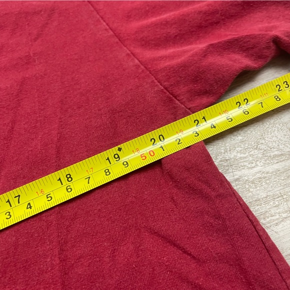 Vintage Fruit Of The Loom Blank Red T Shirt Pocket XL Cotton Easy To Wear - Picture 8 of 10